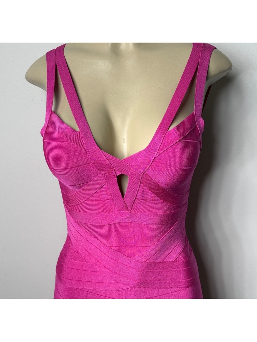 Bebe Fuchsia Bandage V-Neck
Mini Dress - Picture 3 of 8